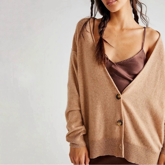 Free People Sweaters - Free People Cashmere School Boy Oversized Cardigan